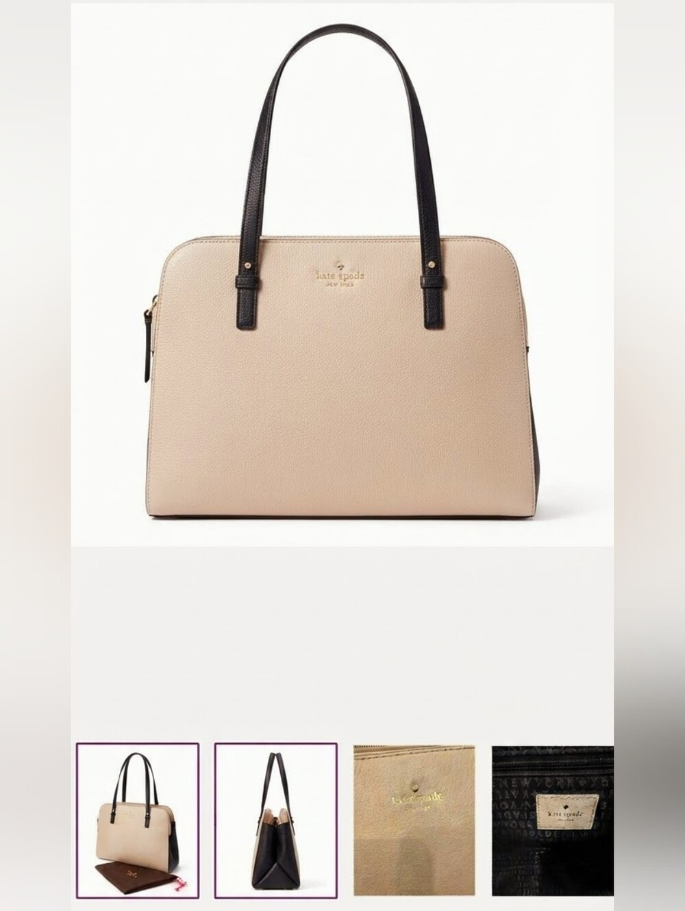 Kate Spade Two-Tone Black and Cream Shoulder Bag